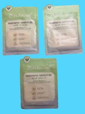 Lot of (3)The Crème Shop Soothing Moisture Aloe Vera Essence Sheet Mask